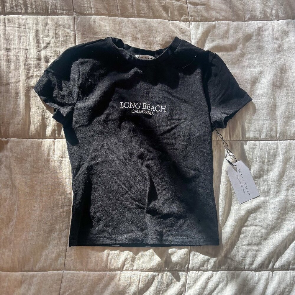 Better Together "Long Beach" Black Graphic Tee